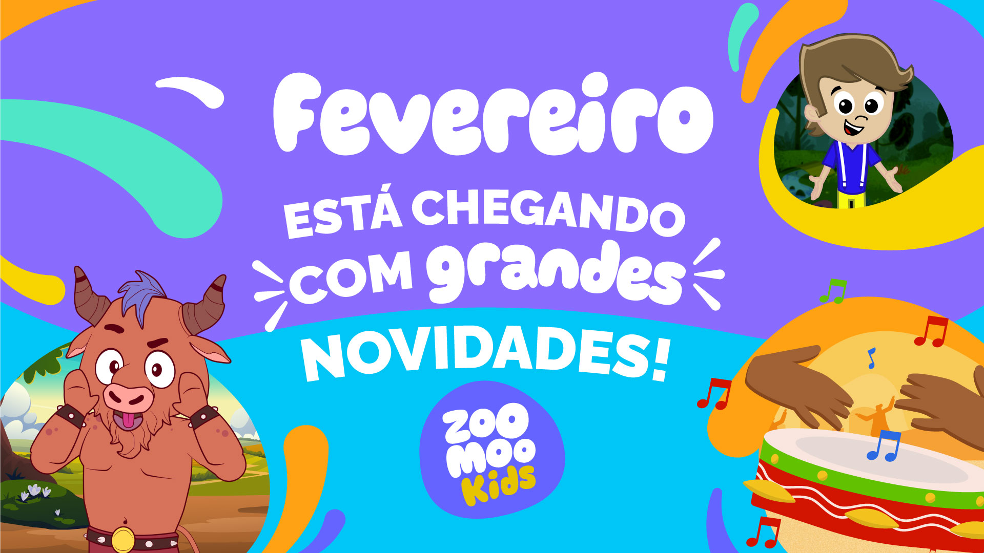 Fevereiro é mês de folia e novidades no ZooMoo Kids